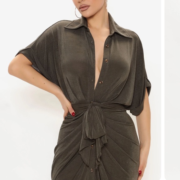 Elegant Green Maxi Dress fashion nova - Picture 3 of 7